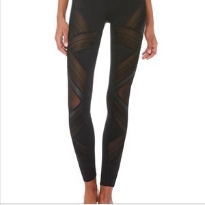 Alo High-Waist Mesh and Glossy Leggings size small